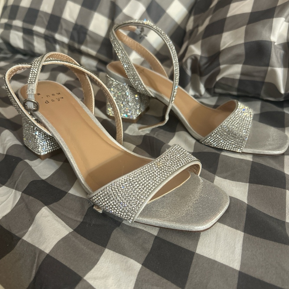 a new day Silver Embellished Heels
